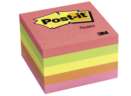 NOTA ADHESIVA 3M POST-IT 654-5PK MED.CUBO NEON X 5