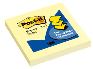 NOTA ADHESIVA 3M POST-IT Z P/DISP.POP-UP-AMARILLA