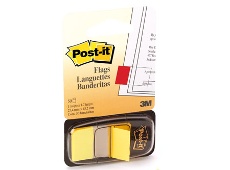 SEPARADOR PAG. 3M BANDERITA 680-5 AMARILLO