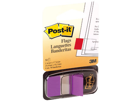 SEPARADOR PAG. 3M BANDERITA 680-8 MORADO