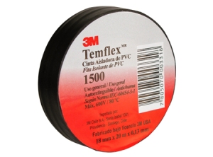 CINTA AISLANTE 18 MM X 20 MT. NEGRA 3M REF: 1500.