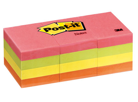 NOTA ADHESIVA 3M POST-IT 653AN CHICO NEON (12 B X