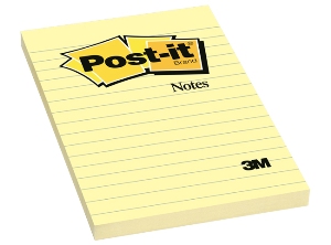 NOTA ADHESIVA 3M POST-IT 660 LINEADO AMAR.10 X 15