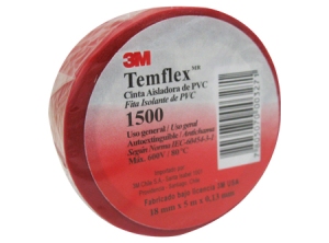 CINTA AISLANTE 18 MM X 5 MT. ROJA 3M