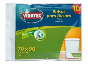 BOLSA BASURA 70 X 90 VIRUTEX 10 UNID.