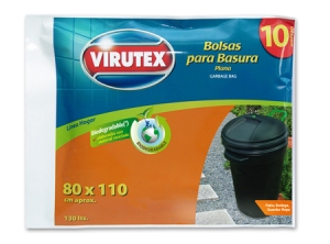 BOLSA BASURA 80 X 110 VIRUTEX 10 UNID.