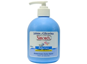 JABON LIQ. 340 ML. SIMOND-S C/VALVULA CELESTE