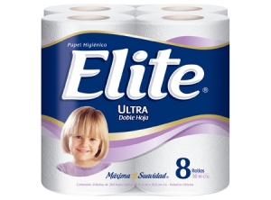 PAPEL HIG. 8 ROLLOS 30 MT. D/H ELITE.