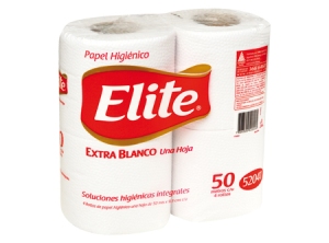 PAPEL HIG. 4 ROLLOS 50 MT. H/S ELITE GOFRADO.