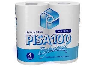 PAPEL HIG. 4 ROLLOS 100 MT. H/S PISAROLL GOFRADO