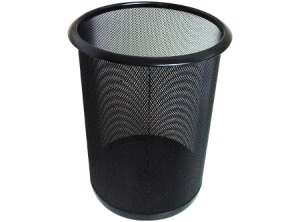 PAPELERO NEGRO MALLA 30 CMS ALTO X 23 CMS DIAMET