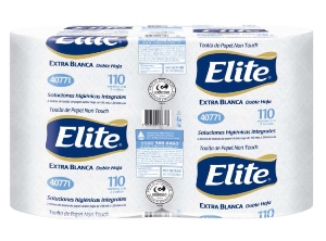 TOALLA PAPEL 2 ROLL.110 MT. ELITE D/H EX/BLANCA