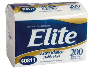 TOALLA PAPEL CLINIC IN/FOL ELITE BLANCA X 200 UDS