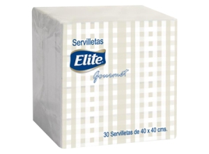 SERVILLETA GOURMET CUADROS ELITE 40X40 X 30 UDS