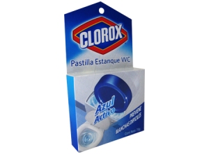 DESINFEC. W.C. PASTILLA AZUL CLOROX ESTANQUE 70GR