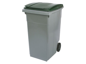 BASURERO TIPO MUNI. 120 LT. VERDE C/RUEDAS