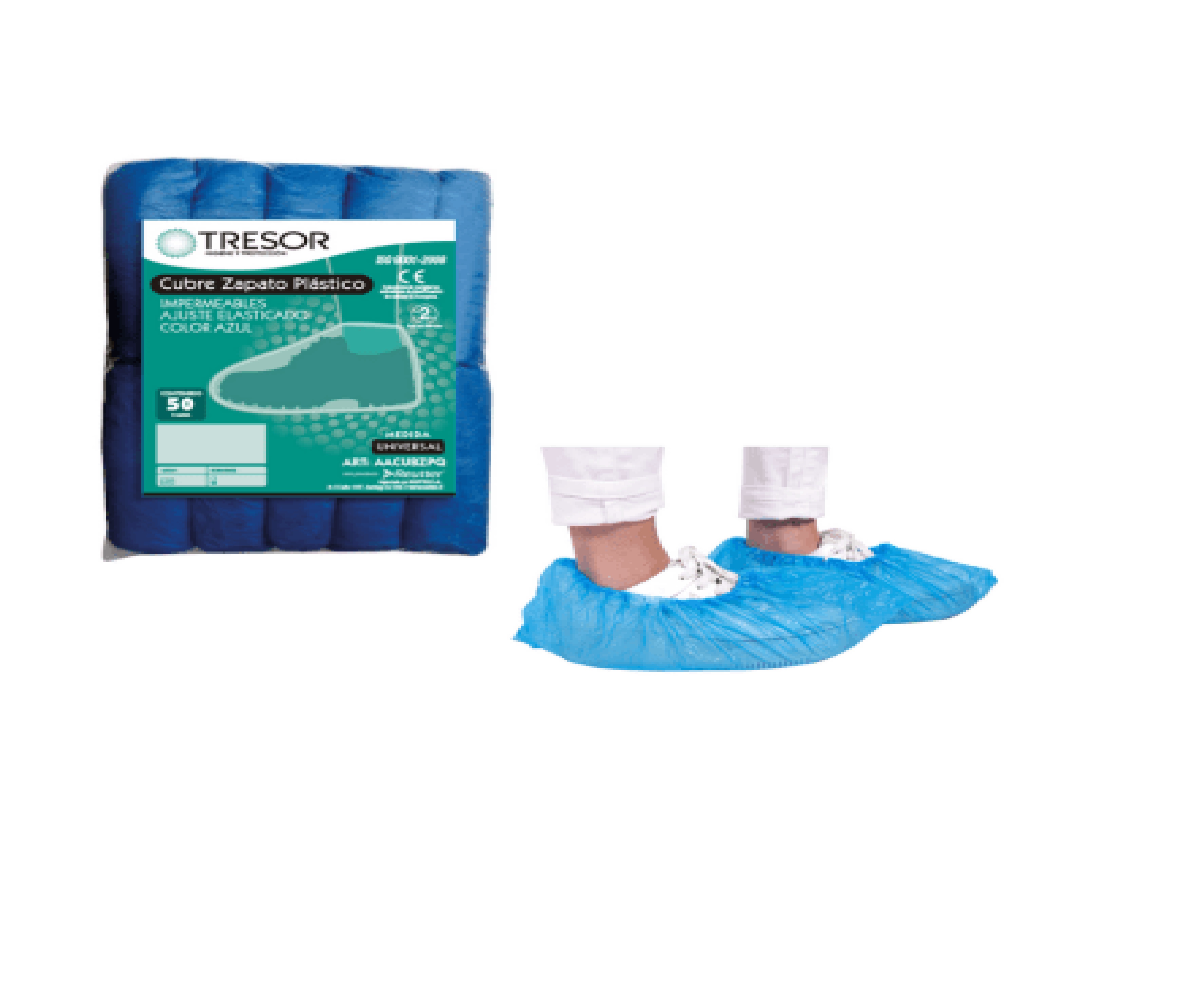 Cubrecalzado Desechable Tresor Plástico 50 Pares