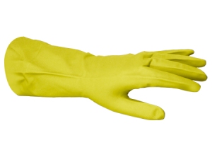 GUANTE LATEX L AMARILLO GAMUZADO