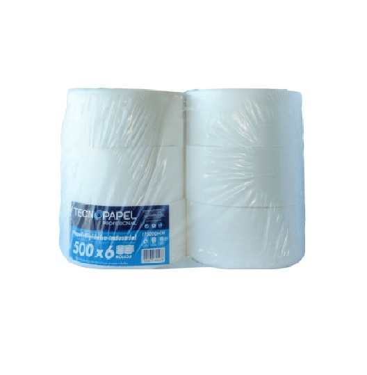 Papel Higiénico Tecnopapel Hoja Simple 6 Rollos 500 m