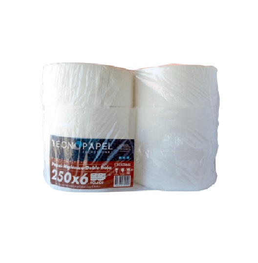 Papel Higiénico Tecnopapel Premium Doble Hoja 6 Rollos 250 m