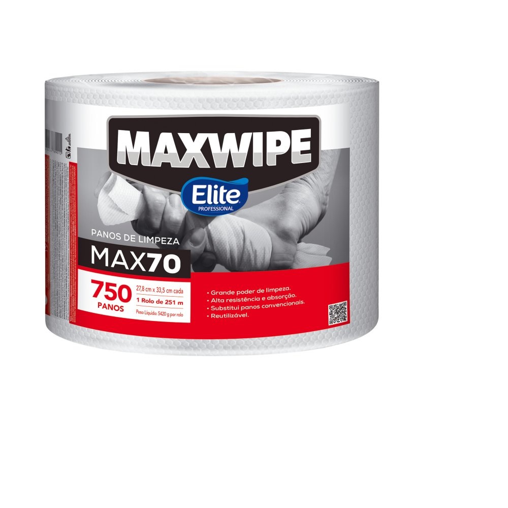 Paño de Limpieza Reutilizable Elite Maxwipe Max70 Bobina de 750 Unidades