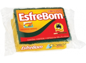 ESPONJA ACANALADA ANTIBACTERIAL BETTANIN PACK 3 UN