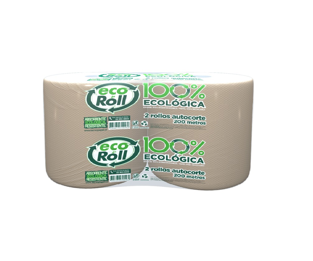 Toalla de Papel Ecoroll Ecológica 2 Rollos 200 m
