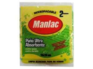 PAÑO ABSORBENTE X 2 MANLAC 18 X 19 CM