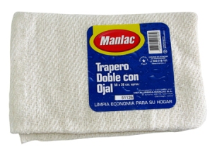 TRAPERO DOBLE C/OJAL MANLAC 50X30 ALGODON