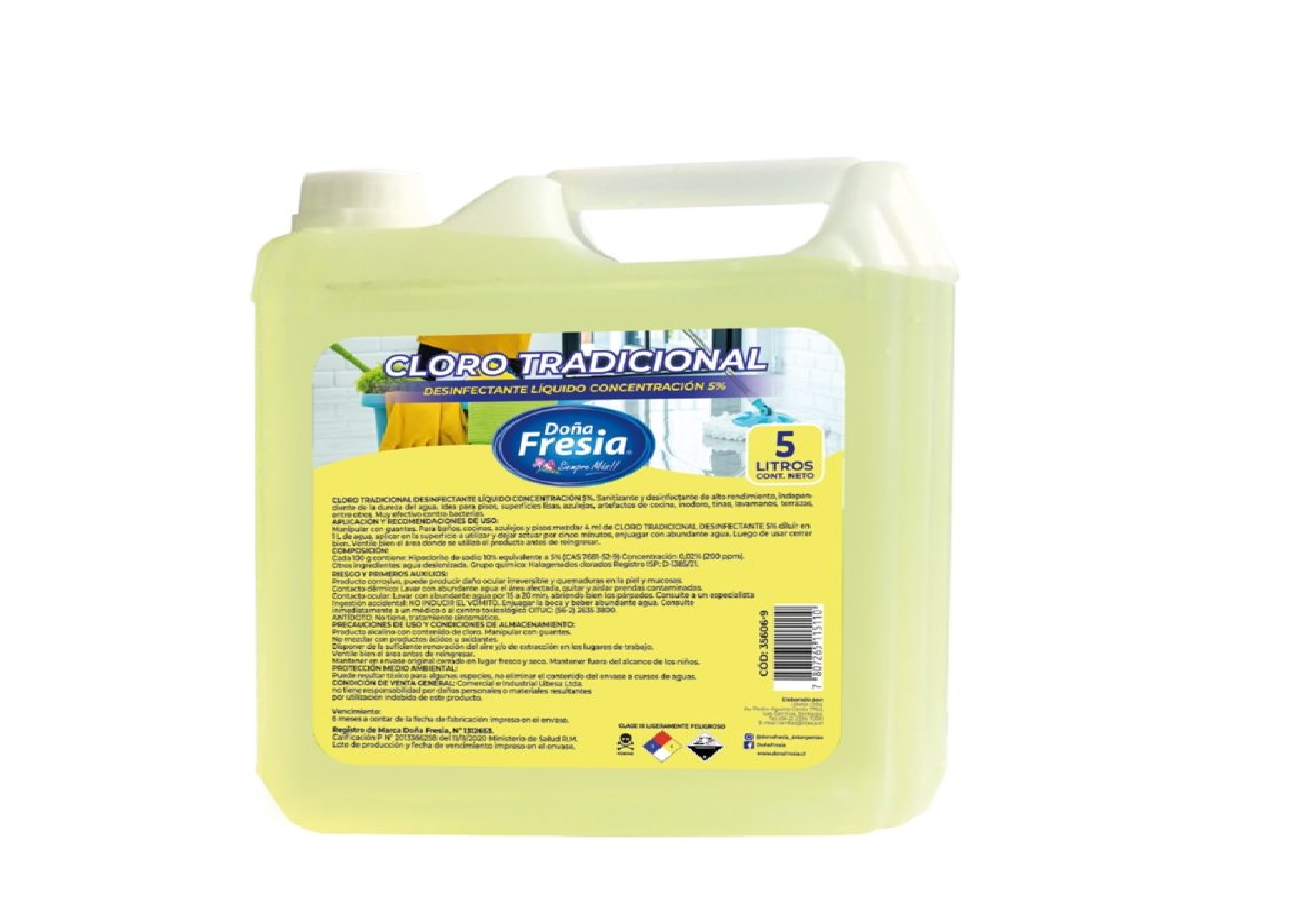 Cloro Concentrado Doña Fresia 5 Lt.