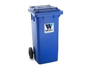 BASURERO TIPO MUNI. 120 LT. AZUL C/RUEDAS