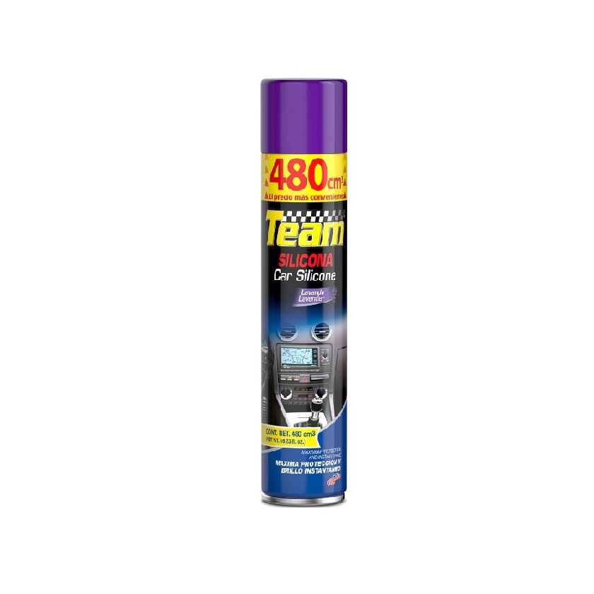 Silicona para Automóvil Team Aerosol Lavanda 480 cc