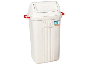BASURERO 60 LT. C/TAPA VAIVEN 41X31X74 RECTAN.BE