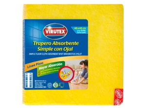TRAPERO ABSORBENTE SIMPLE C/OJAL VIRUTEX 40X40