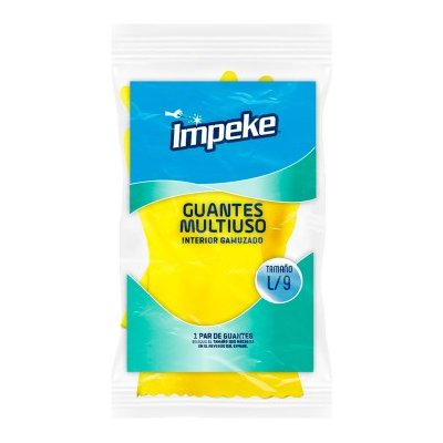 Guantes de Látex Impeke Multiuso Talla L Amarillo