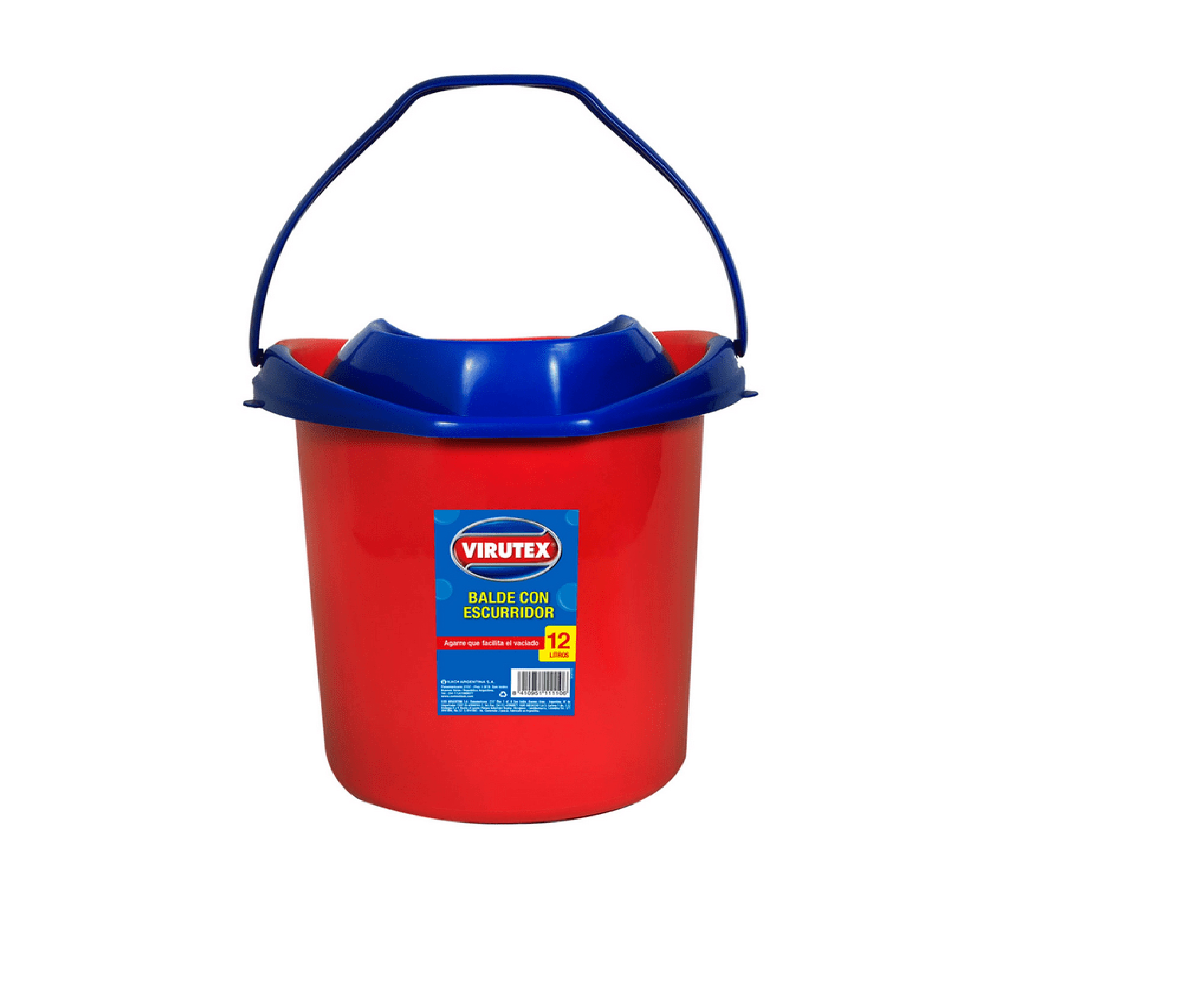 Balde Virutex con Escurridor 14 L