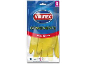 GUANTE LATEX CONVENIENTE M AMAR. AFELPADO VIRUTEX
