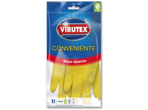 GUANTE LATEX CONVENIENTE S AMAR. AFELPADO VIRUTEX