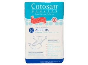 PAÑAL ADULTO X 8 UN COTOSAN ANATOM/ HAS/130CM.CINT