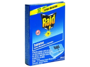 INSECTICIDA ELECT. RAID RECAR. A/ZANCUDO 12 TAB