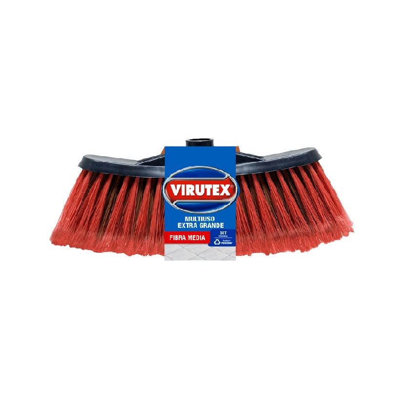 Escobillón Virutex Económico Plástico Rojo con Mango