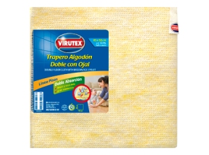 TRAPERO DOBLE C/OJAL VIRUTEX 47X50 ALGODON AMARILL