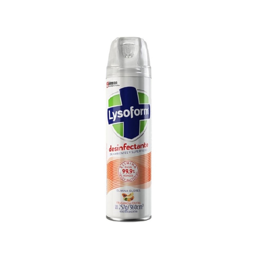 DESINFECTANTE AEROSOL LYSOFORM ANTIBACTERIAL FRUTAL 360 ML