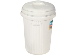 BASURERO REDONDO 9 LT. C/TAPA 22X34 S/REMO BEIGE