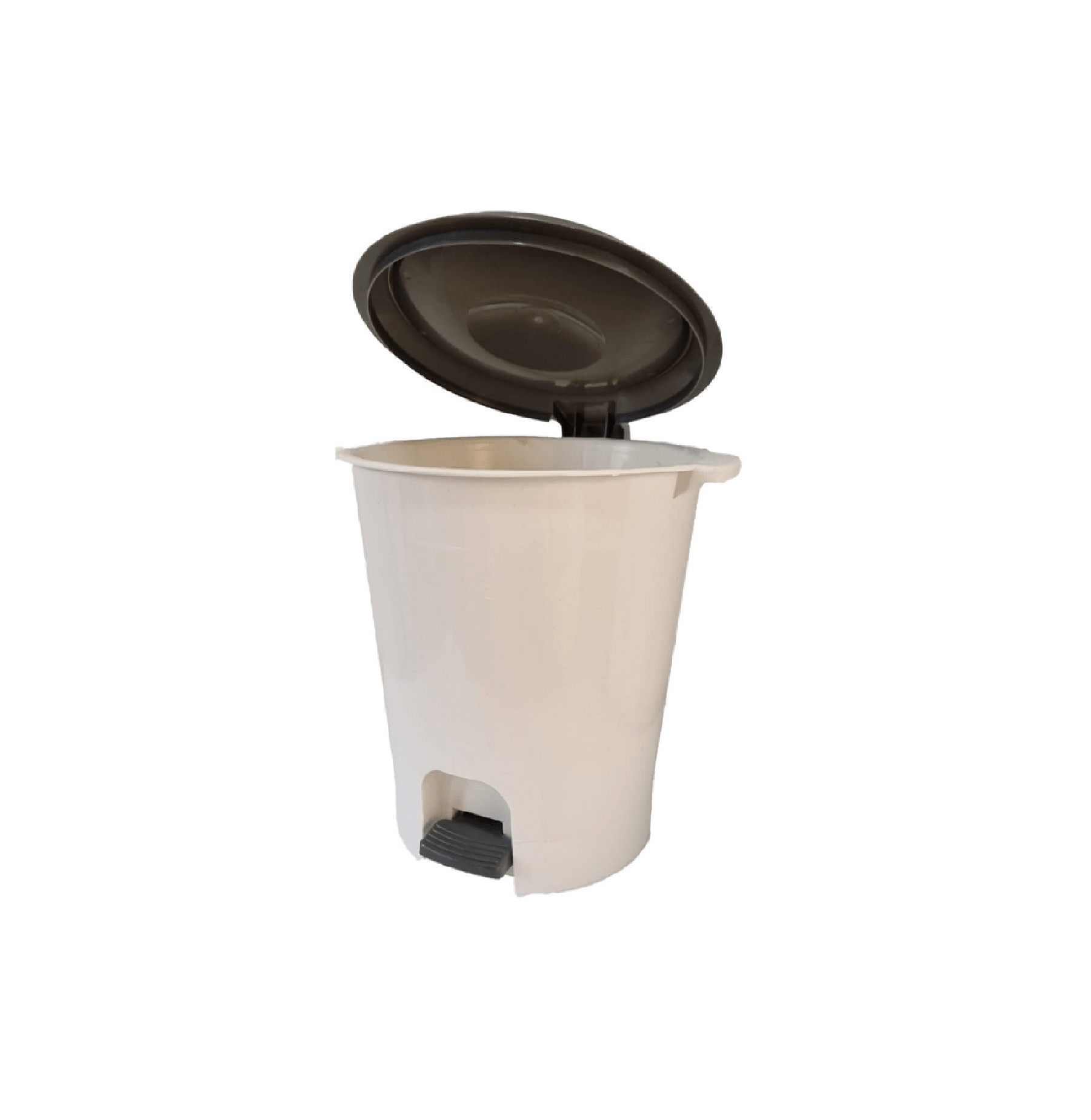 Papelero Macasi Redondo con Pedal 13 L Blanco
