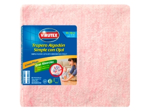 TRAPERO SIMPLE C/OJAL VIRUTEX 50 X 50 ALGODON