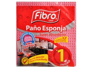 PAÑO ABSORBENTE X 1 FIBRO 18 X 20 CM ROSADO