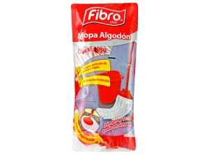 MOPA LIMPIEZA FIBRO MOPA+PALO 22 CM ALGODON
