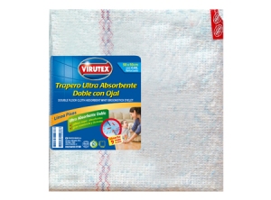 TRAPERO DOBLE C/OJAL VIRUTEX 50X50 ALG/ULTRA ABS.