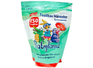TOALLAS HUMEDAS BABYLAND 150 UN.ALOEVERA DOYPACK